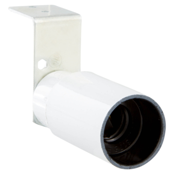Handson lampfitting E14 haakse beugel wit