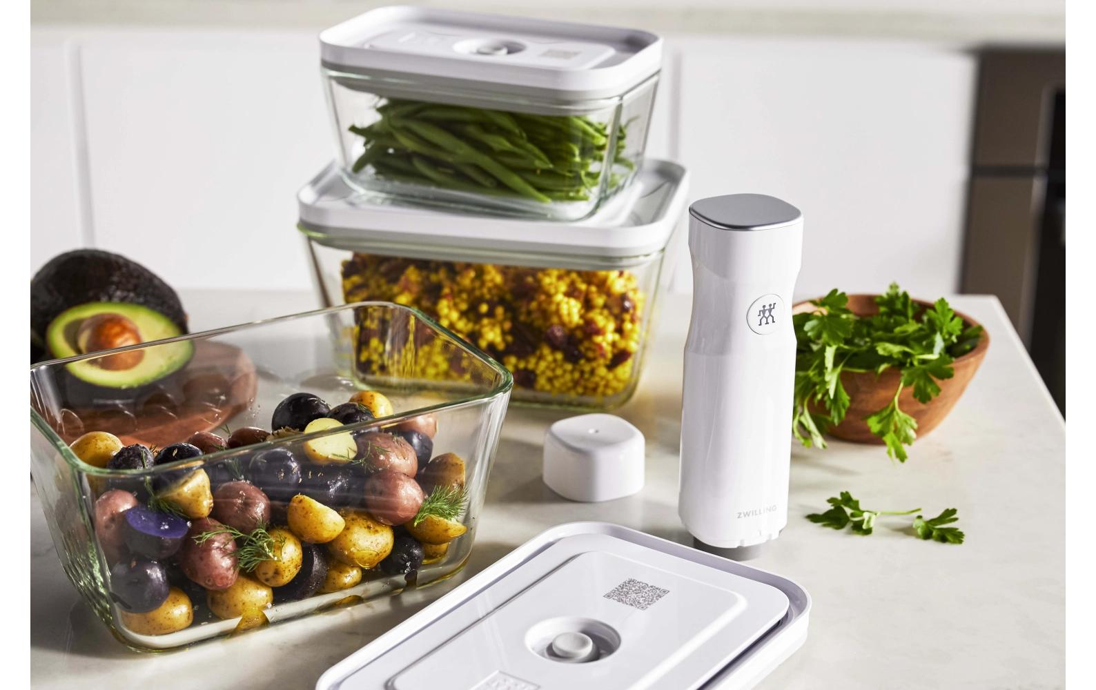 Vakuumier-Behälter Fresh and Save 3-teilig, S,M,L GlasVakuumschüssel Set