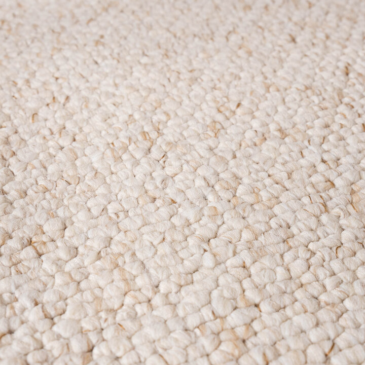 Wasbaar wollen vloerkleed - Bruno Creme/Wit