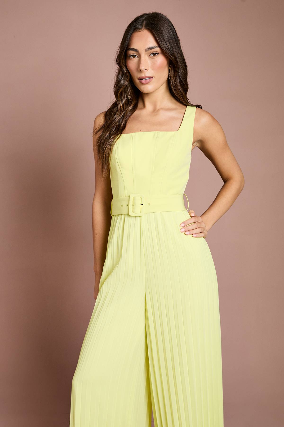 Coast Combinaison Jambes Larges Plissée Avec Détails De Coutures