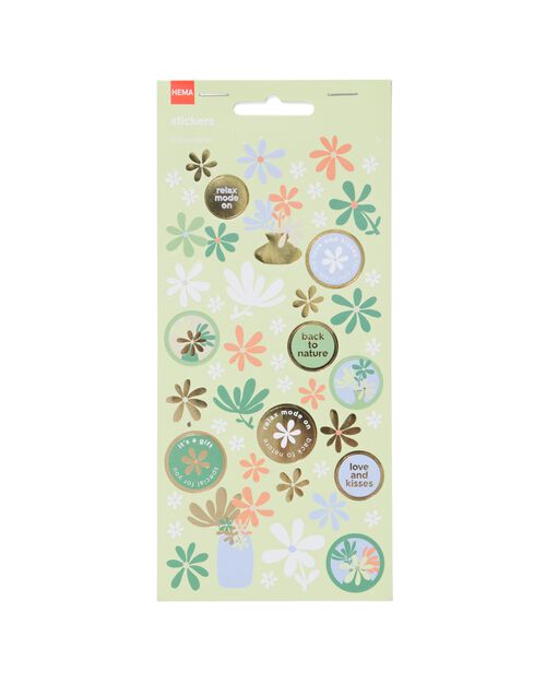 Feuilles d'autocollants 19x11 fleurs - 3 pièces