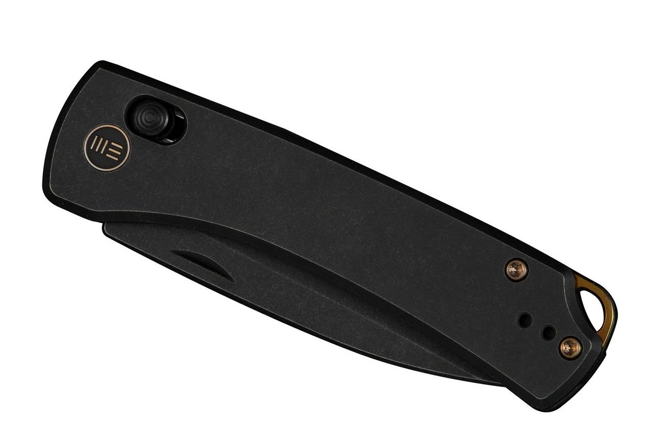WE Knife Nightblade WE22046-1 Blackwashed CPM 20CV, Black Titanium, zakmes, Dutch Bushcraft Knives design