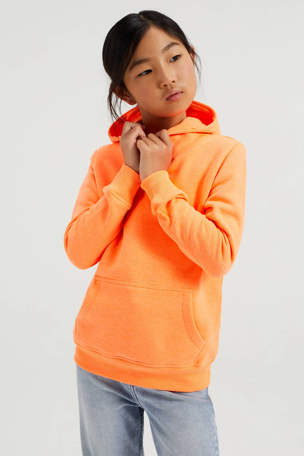 WE Fashion unisex hoodie oranje