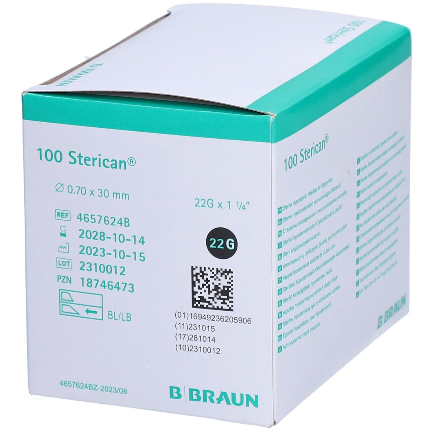 STERICAN Einmalkanüle 22 G 30 mm