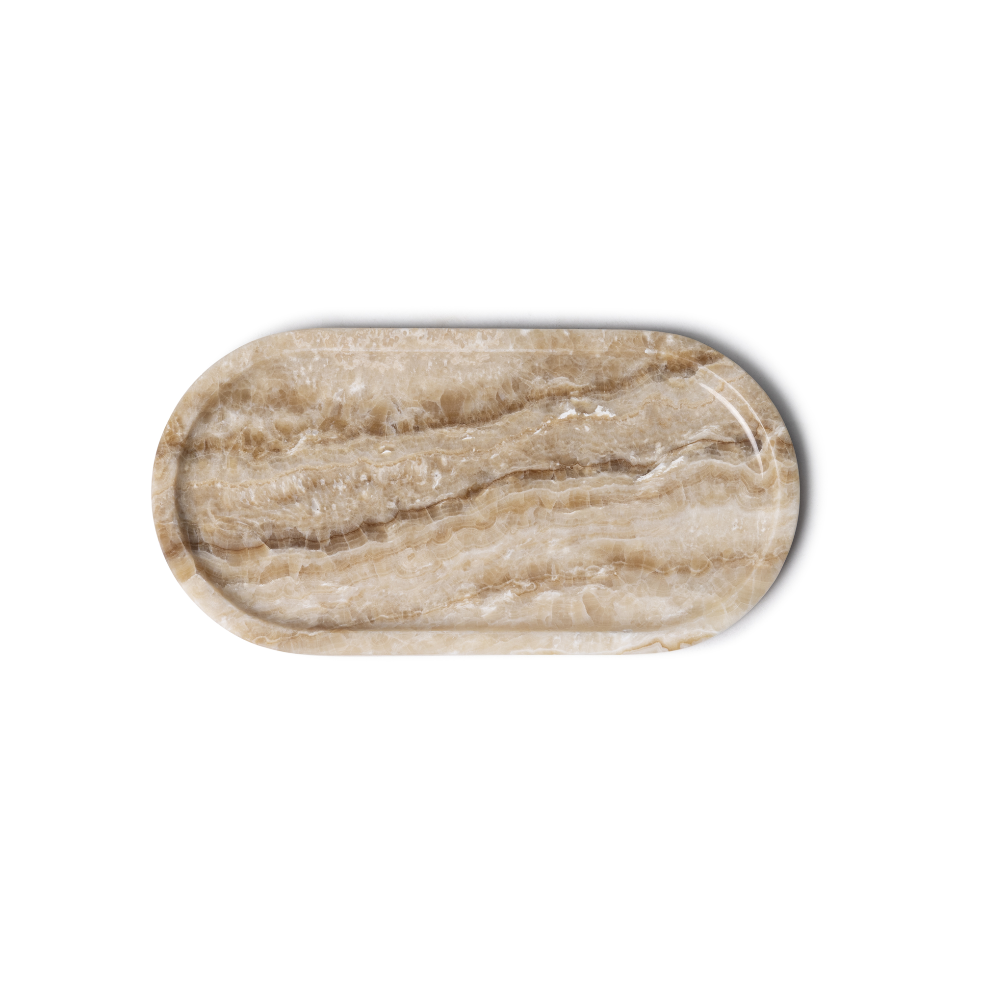 Dienblad Marmer Sandal Onyx ovaal 30x15cm