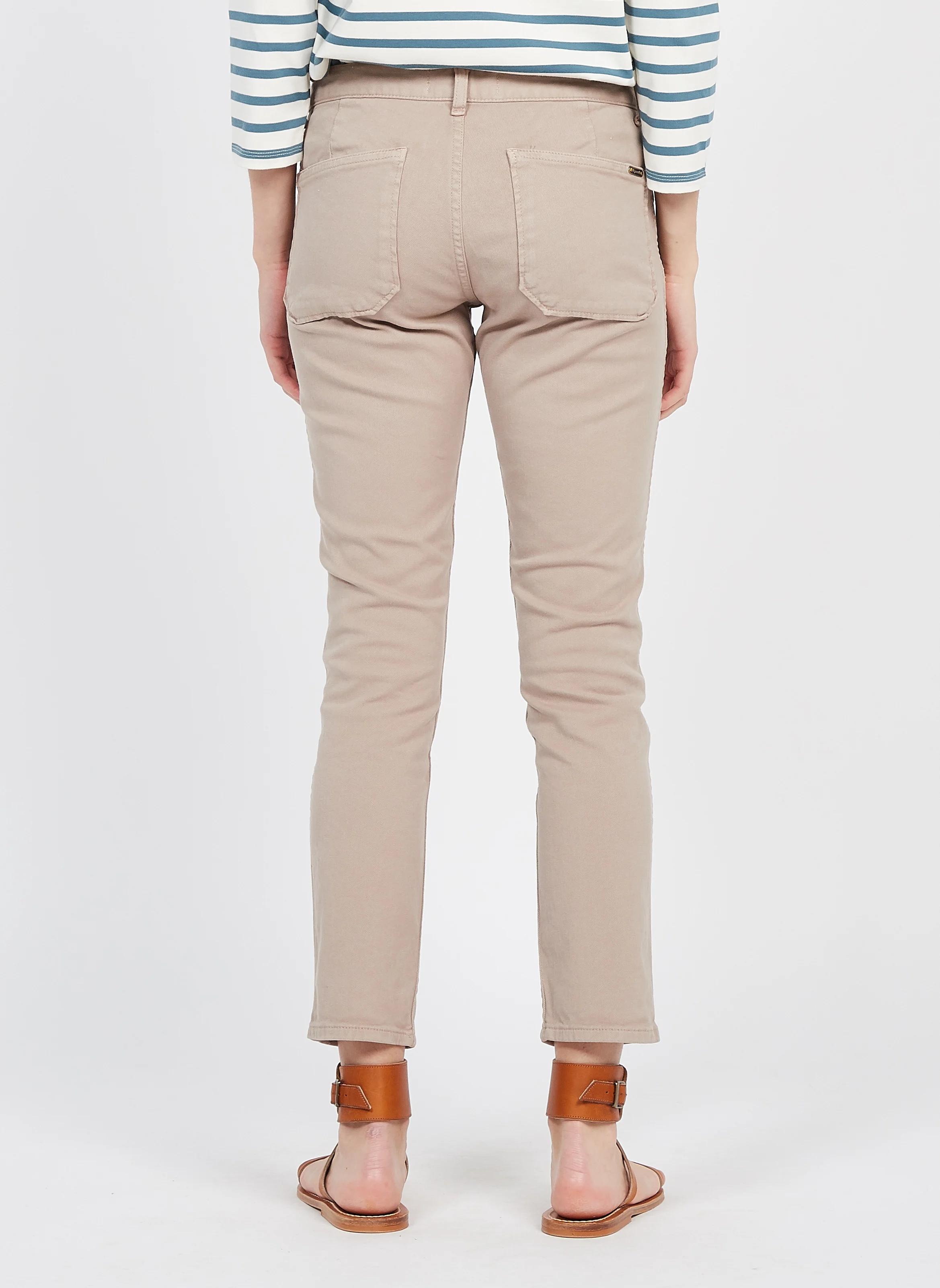 PIERCE - Jean slim en coton mélangé | Beige