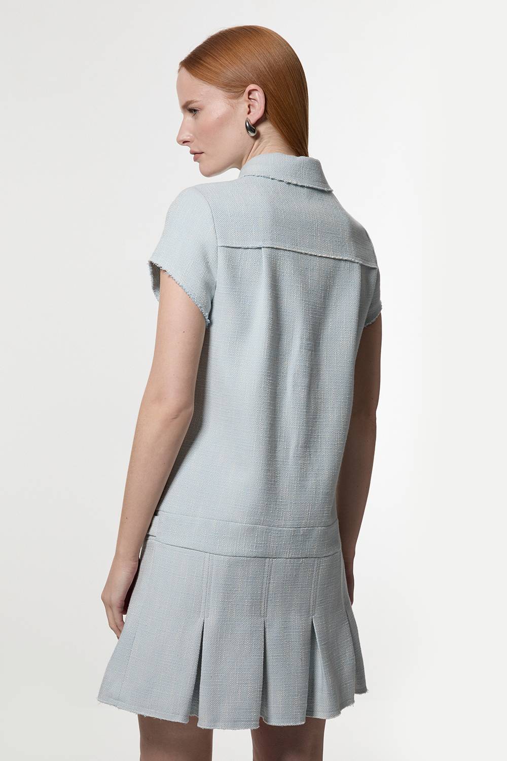 KarenMillen Robe mini ajustée en tweed printanier