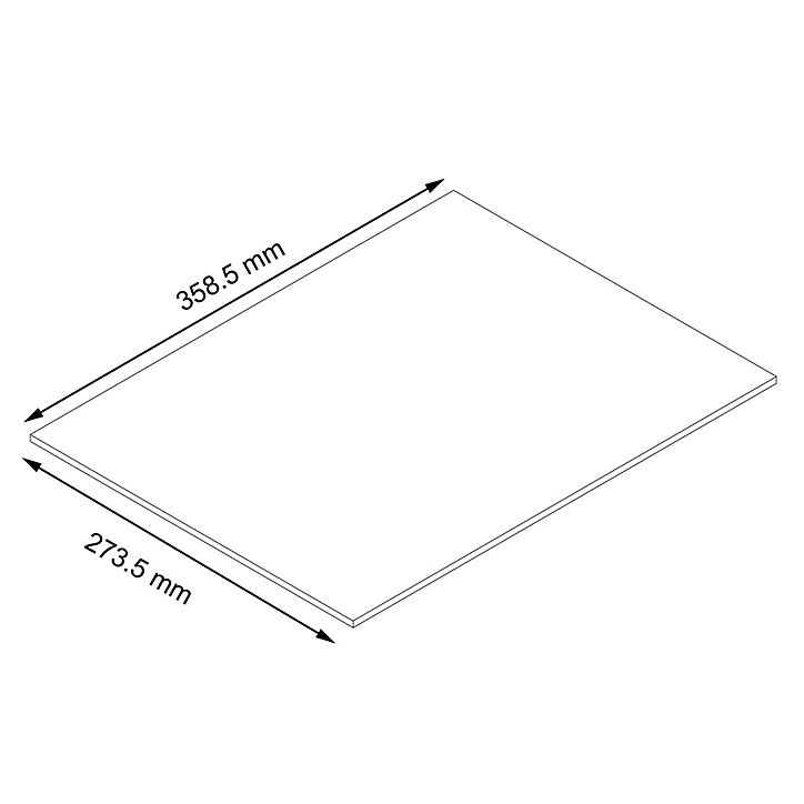 Etagère en verre pour caisson haut de cuisine GoodHome Cicely l. 35.85 cm x P.27.35 cm, 2 pièces