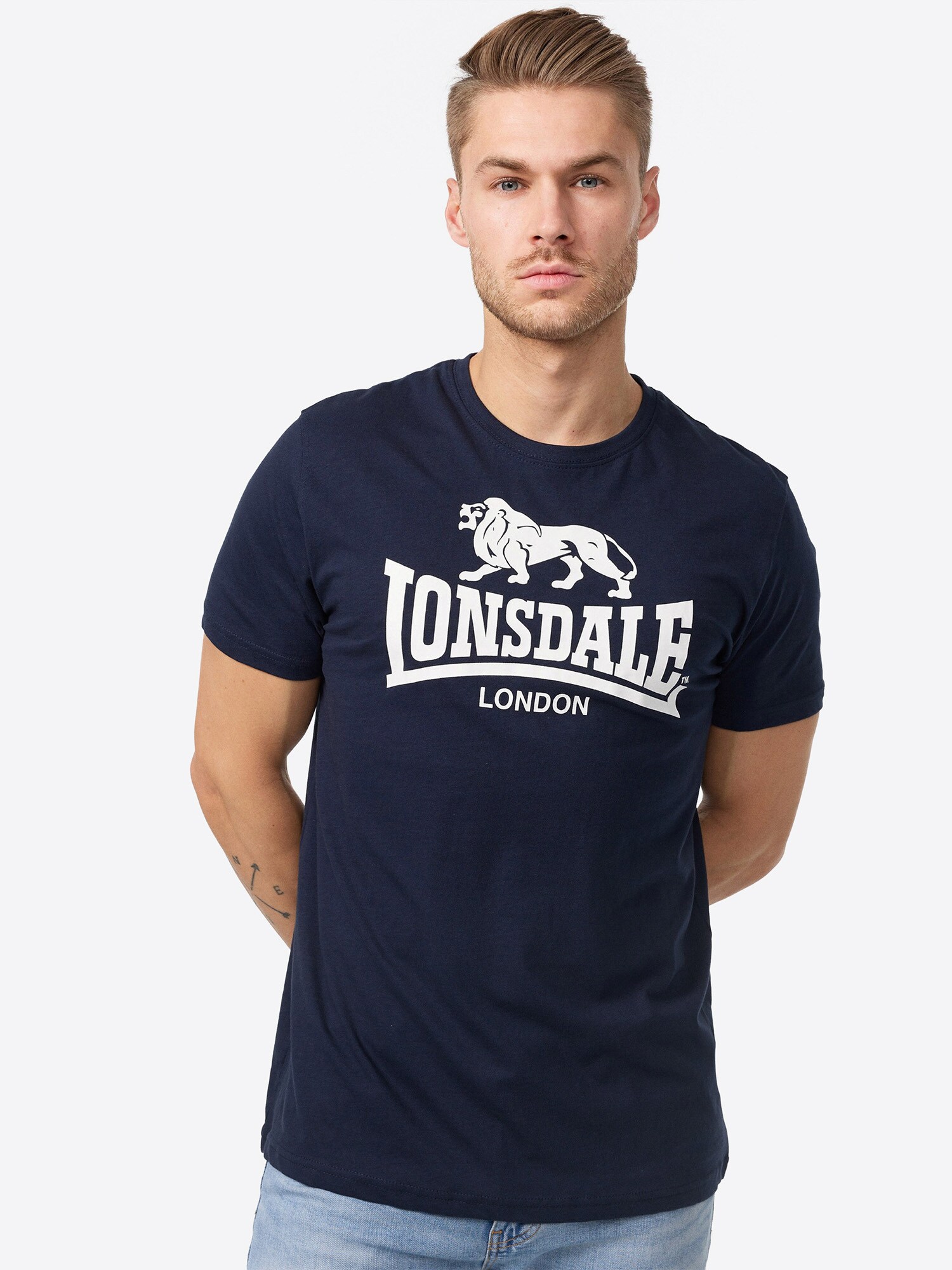 Lonsdale Herren T-Shirt normale Passform Doppelpack LOSCOE