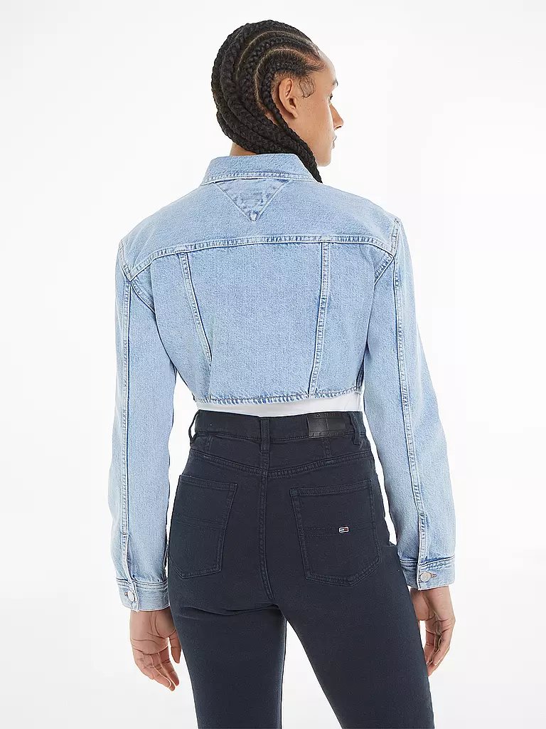 TOMMY JEANS Jeansjacke Cropped Fit hellblau