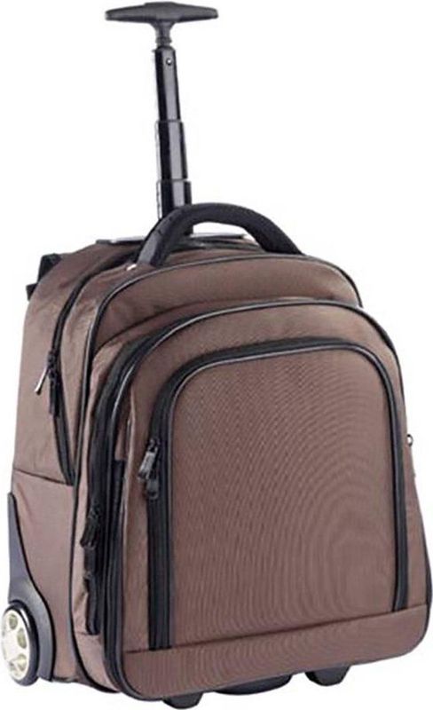 Dermata - 3444NY - Trolleyrugzak - Bruin - Nylon