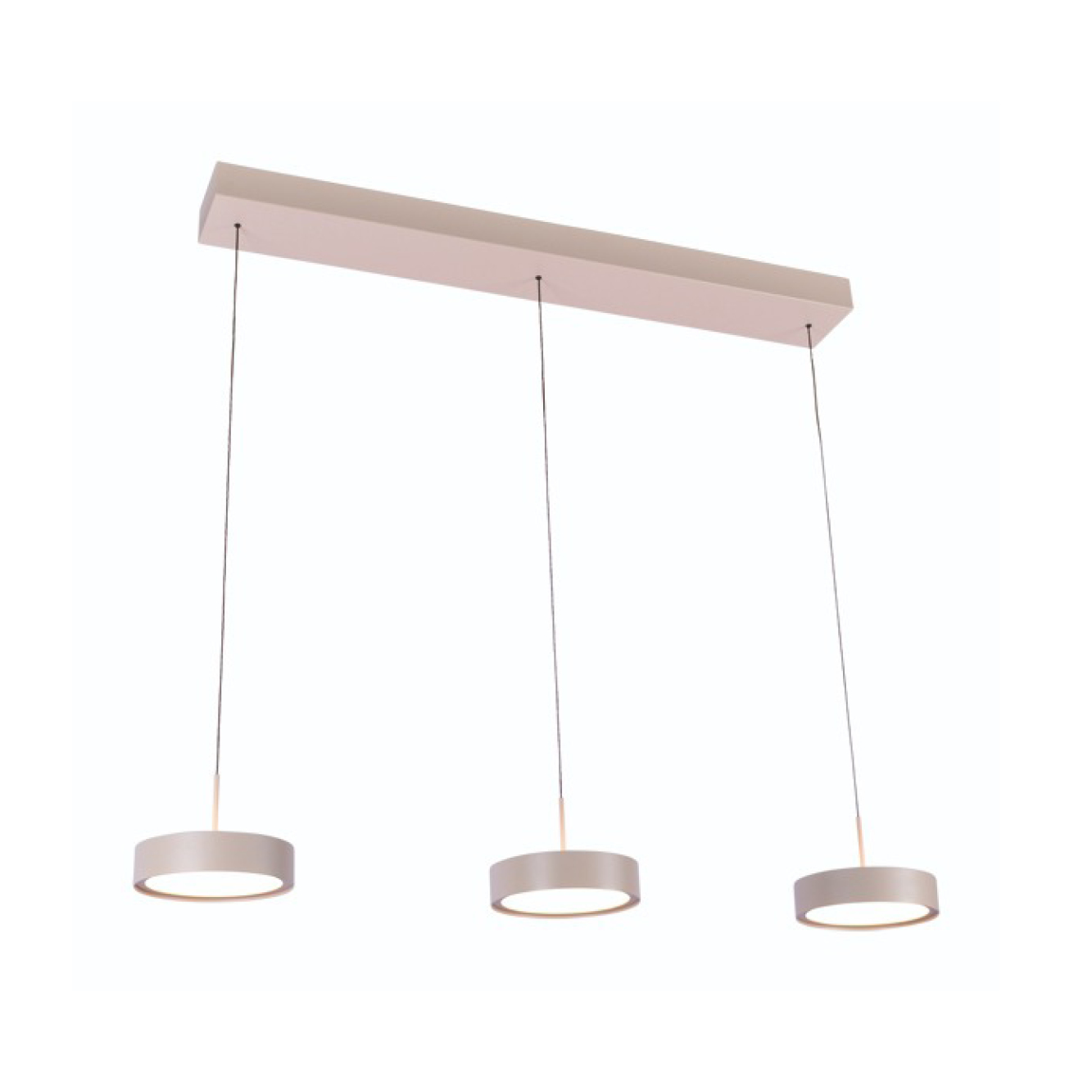 KAREL Hanglamp 3-lichts balk creme