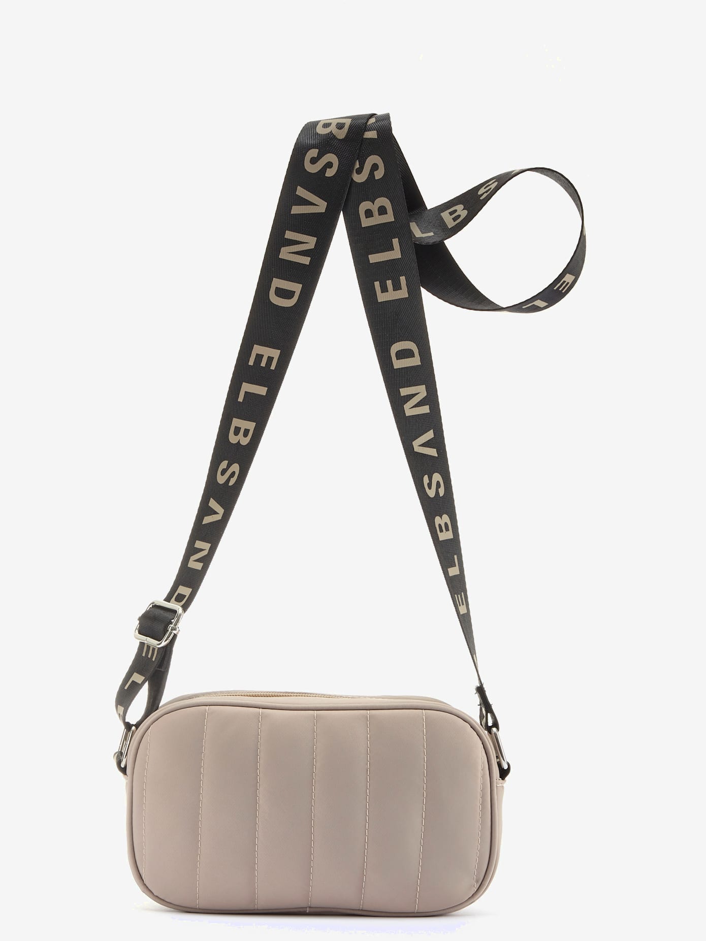 Mini-sac avec matelassage tendance et logo imprimé sur la bandoulière