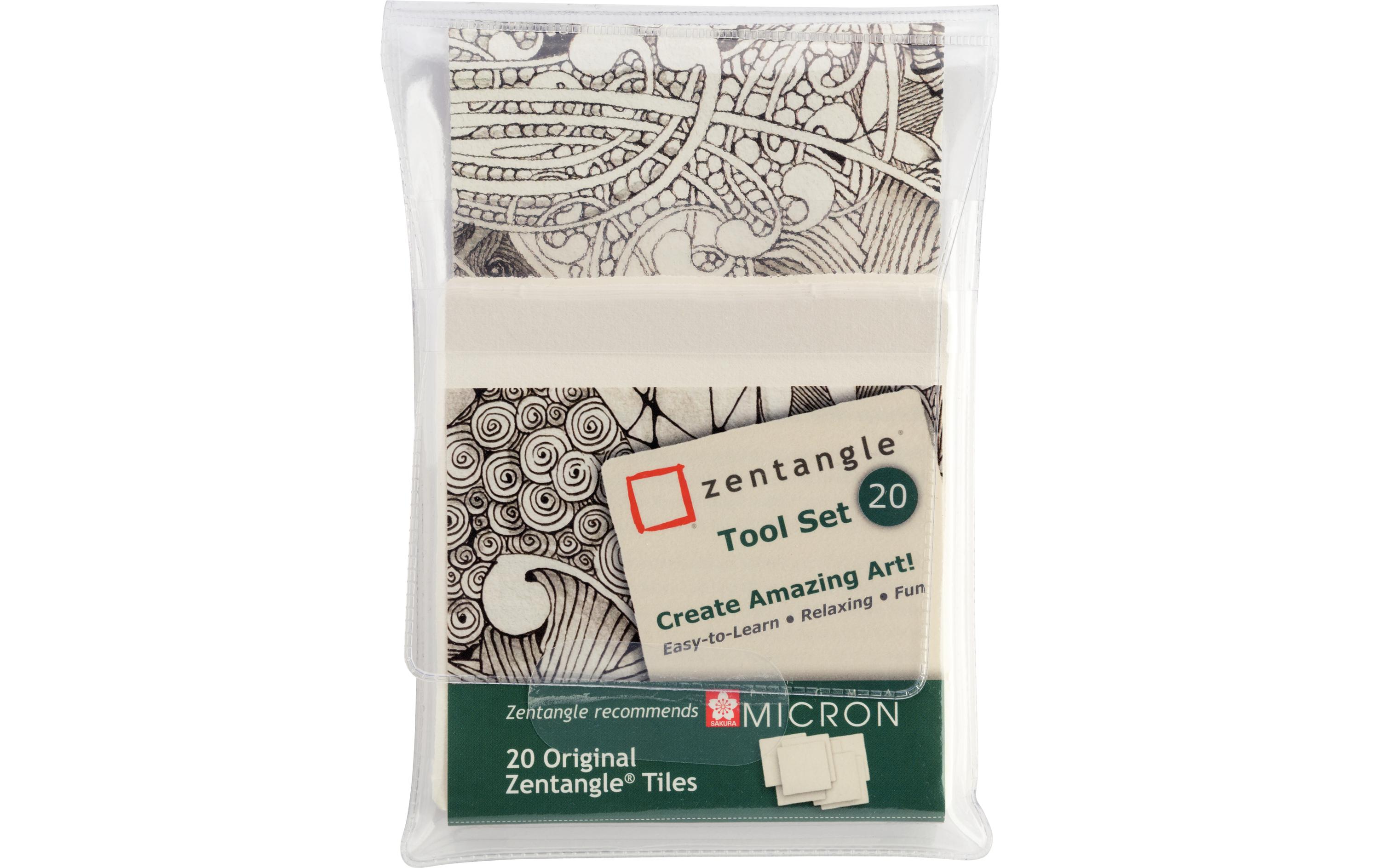 Malkarten Zentangle Tool Set 8.9 x 8.9 cm, 20 KachelnZeichenkacheln für Hobbykünstler und zum Entspannen