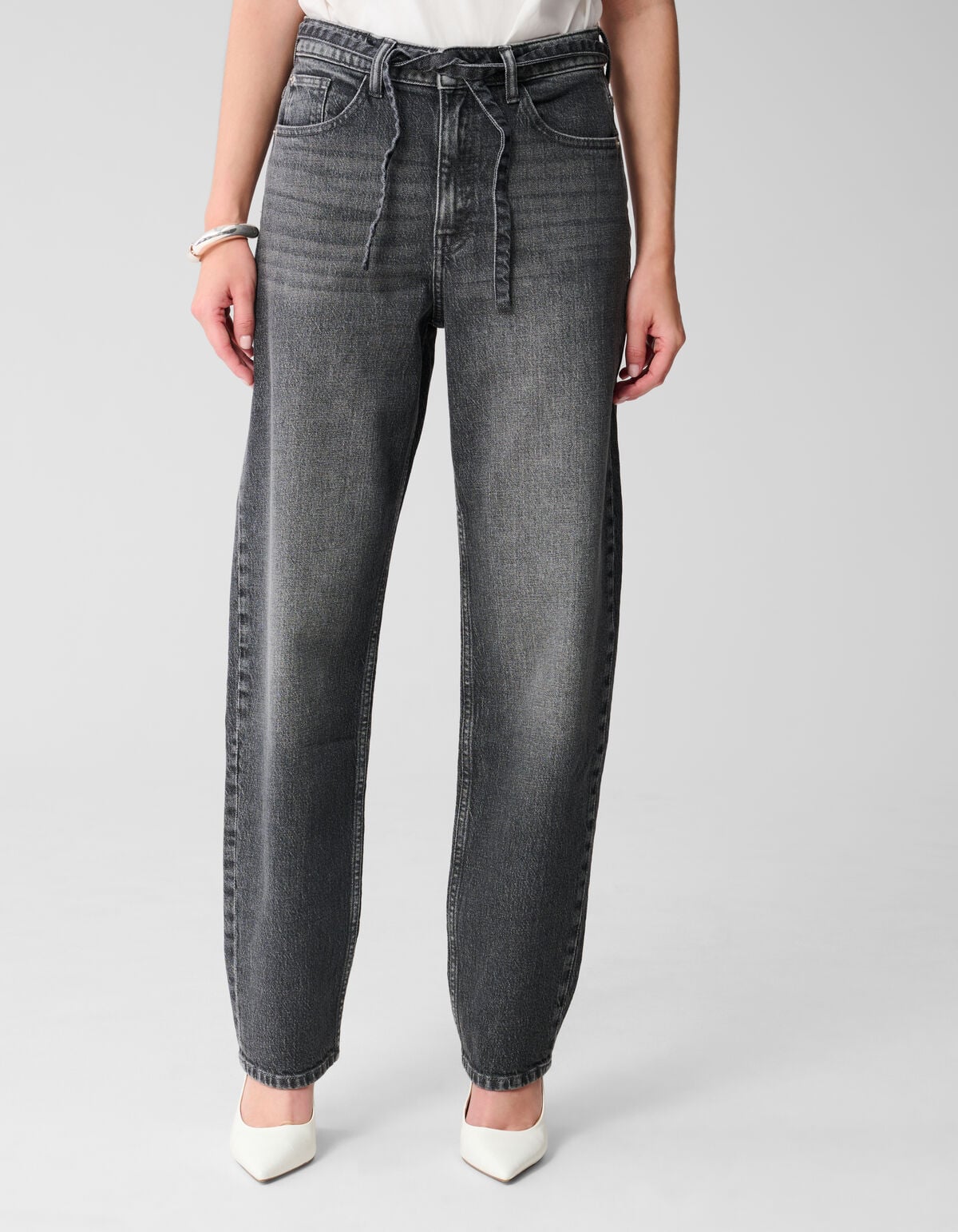 Balloon Fit Jeans Grijs