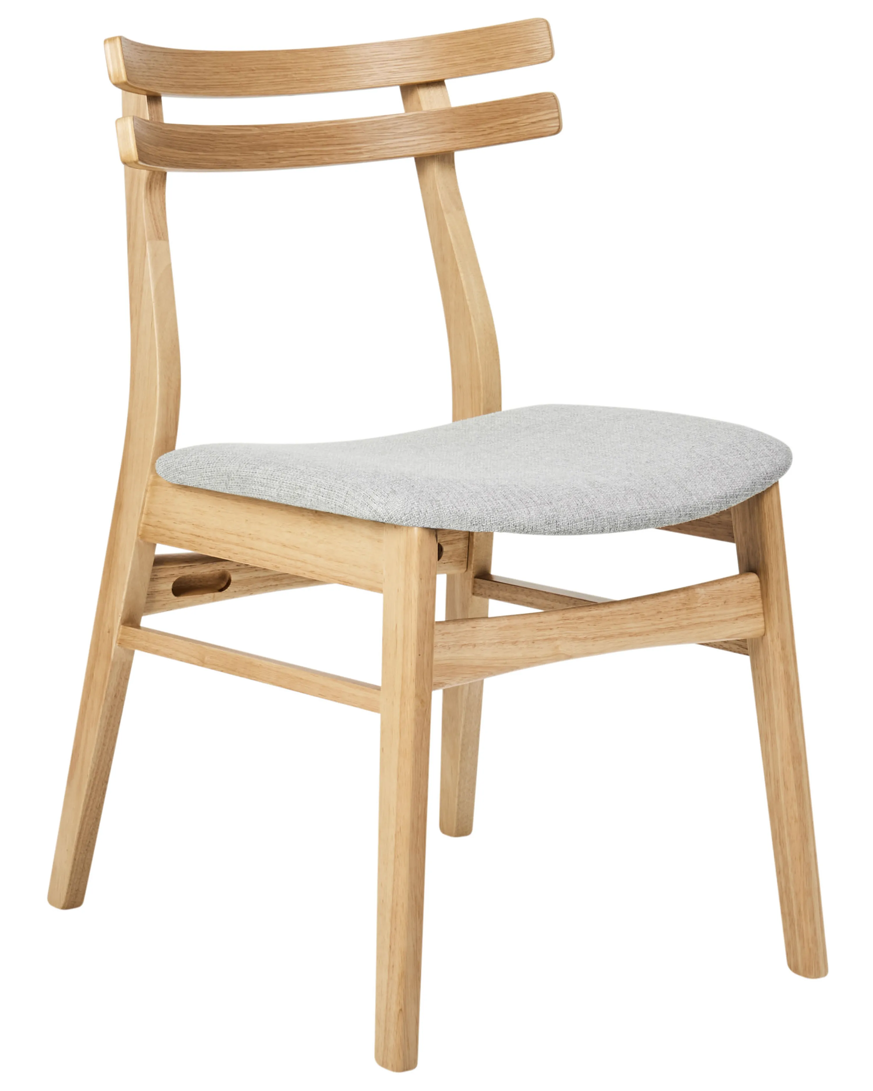 Set van 2 eetkamerstoelen CYNTHIANA Hout Lichtbruin/grijs