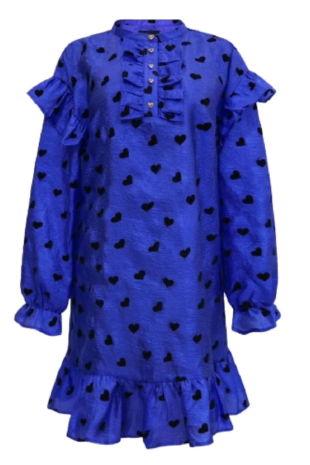 Liberte Tia-Ls-Frill Dress 22076 cobolt blue black heart