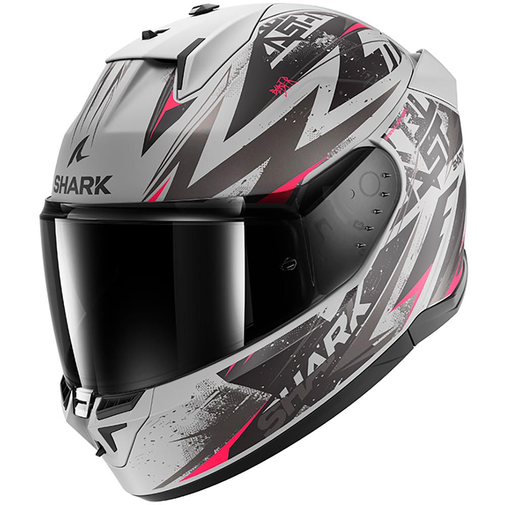 Shark - Casque D-Skwal 3 Blast-R Gris brillant / Noir / Rose