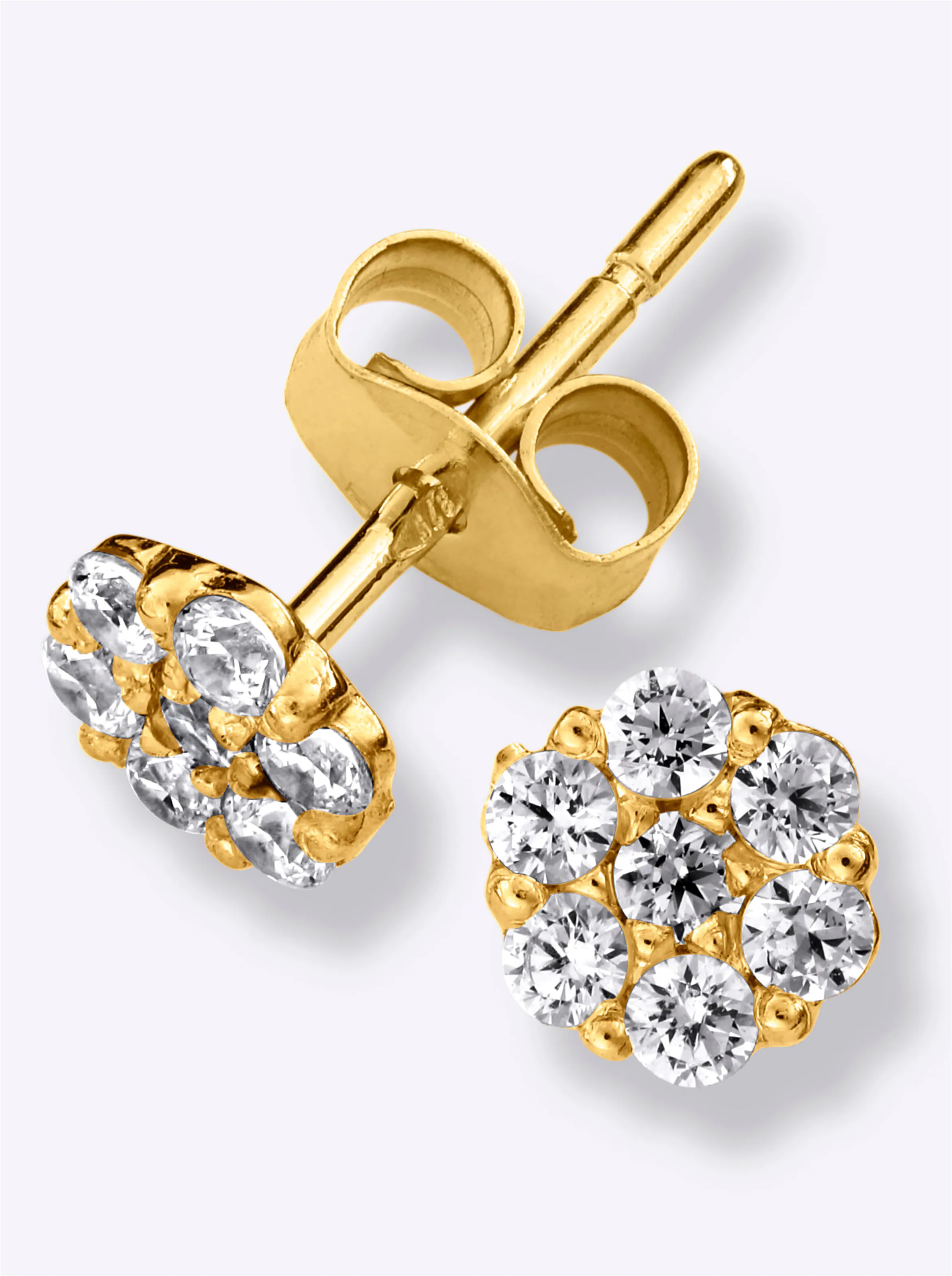 Ohrstecker in Gelbgold 375