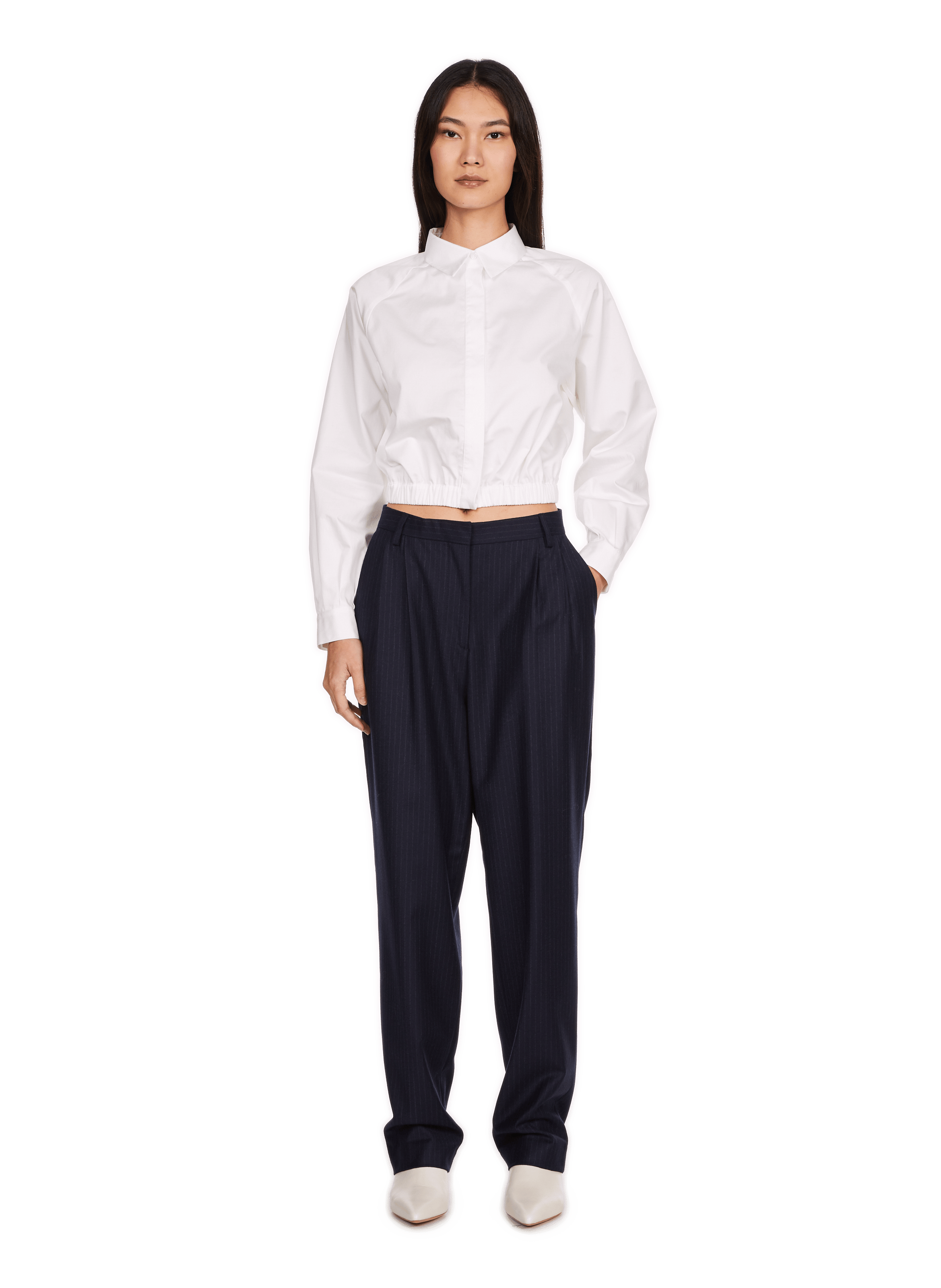 USHO - Chemise courte en coton| Blanc