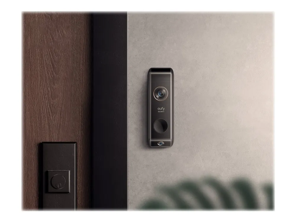 Eufy Video Doorbell Dual - Add-on - dørringeklokke - trådløs - 802.11b/g/n - sort