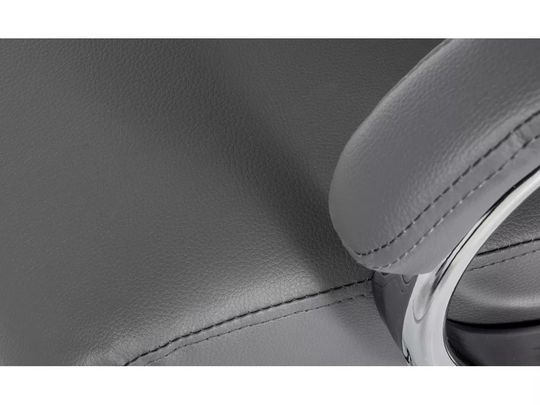 Chaise de bureau - Similicuir & Blanc - Gris - Campo