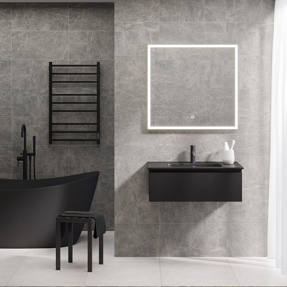 BADEROMSMØBEL CAMARGUE IQ+ FRONT SVART MATT 80CM