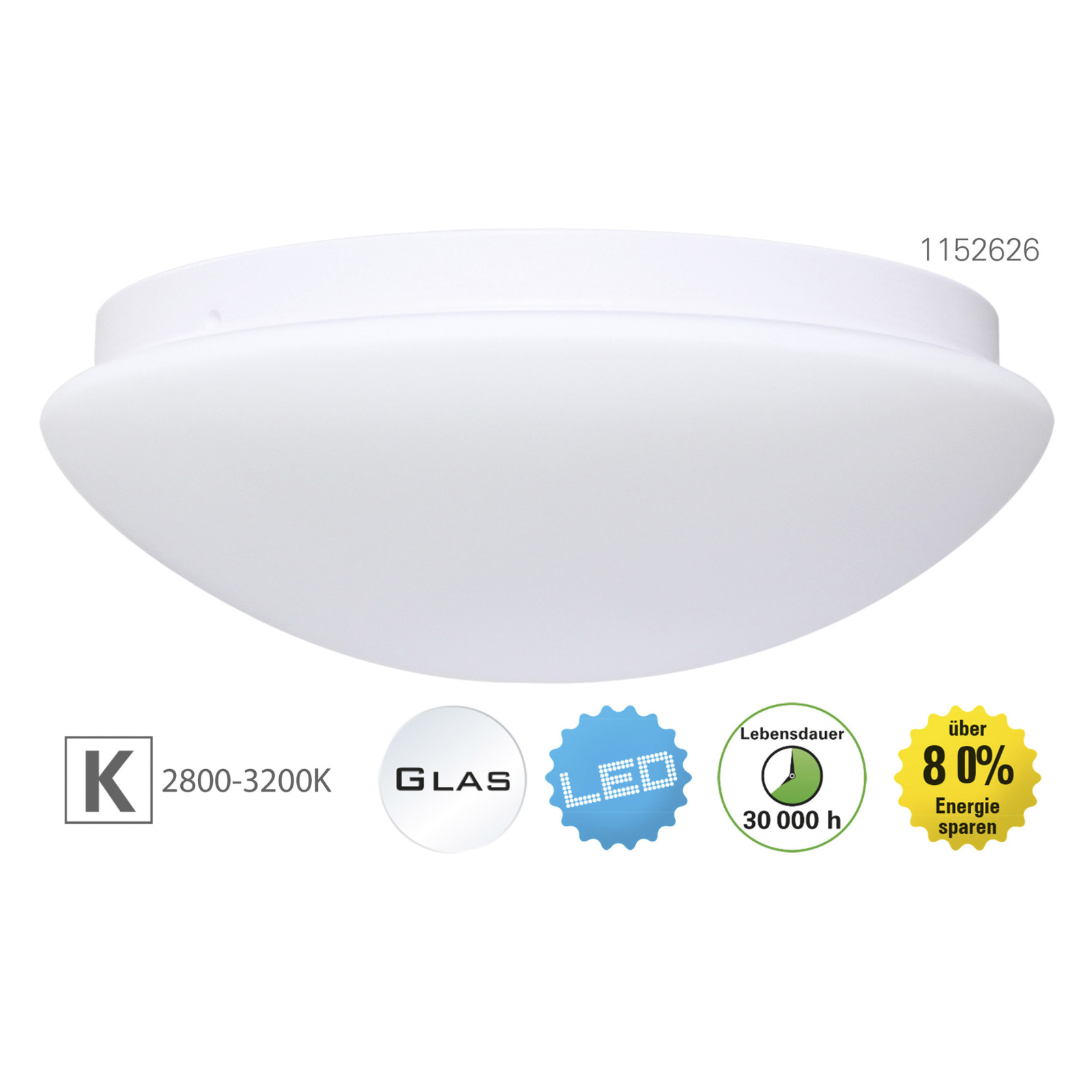 LED-Deckenleuchte INCO - weiß - Ø 29 cm