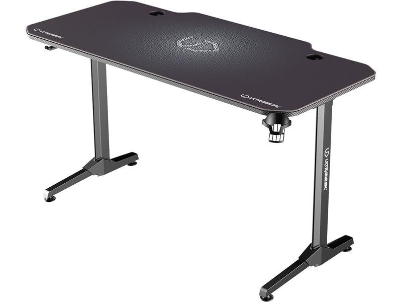 Ultradesk Gaming Tisch Frag Graphit Stabiler Gaming-Tisch für bis zu zwei Monitore