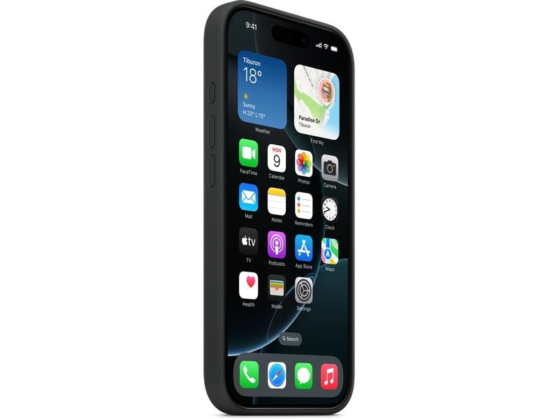 Apple Silicone Case mit MagSafe iPhone 16 Pro Schwarz Silikon-Backcover mit «MagSafe» für das  Apple iPhone 16 Pro
