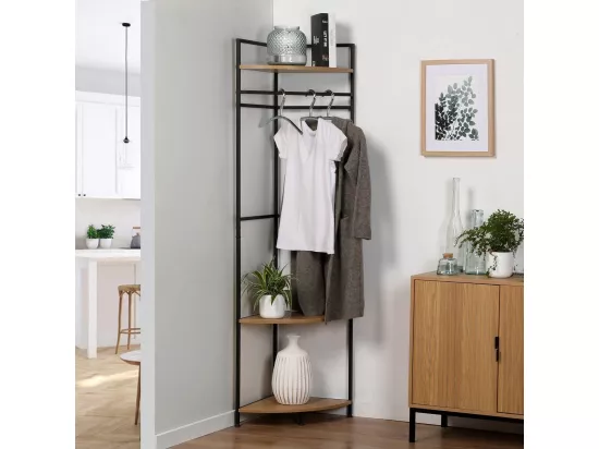 Etagère penderie d'angle H175 cm - LEXIE