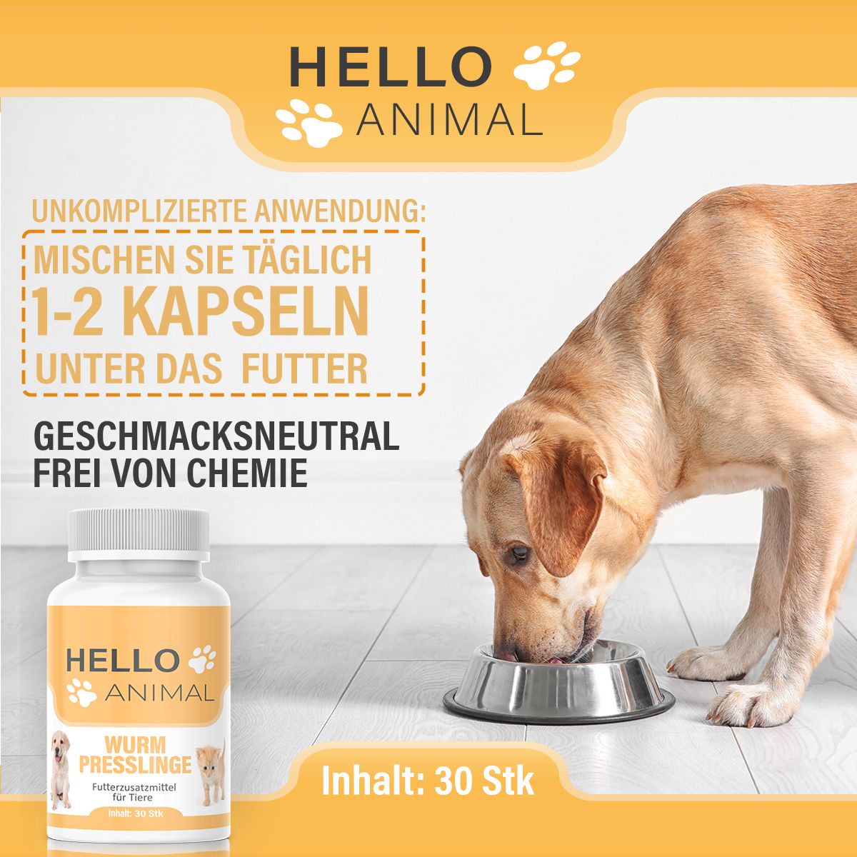 Hello Animal® | Wurm Presslinge | Wurmmittel
