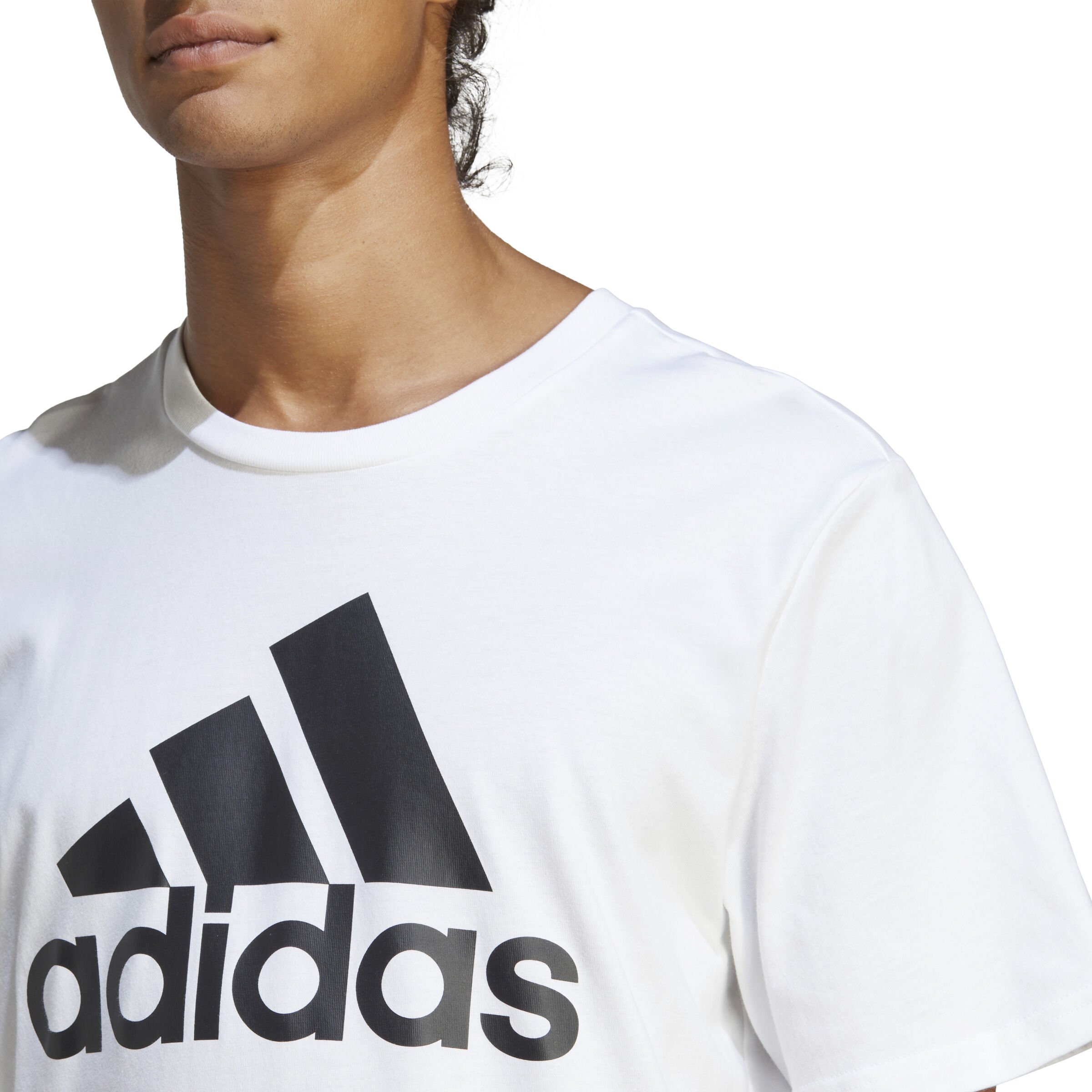 adidas Essentials Single Jersey Big Logo T-shirt Hommes - Blanc , Noir