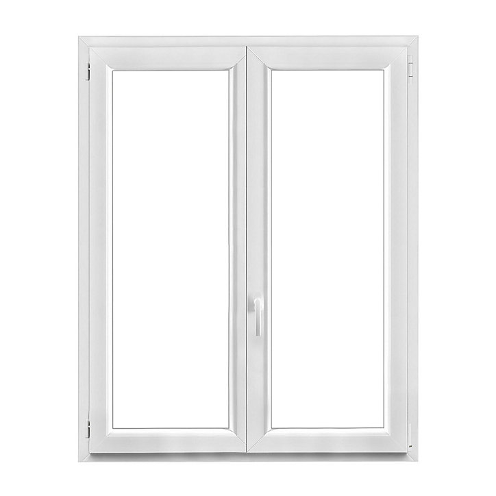 Fenêtre PVC 2 vantaux oscillo-battant GoodHome blanc - l.120 x h.145 cm