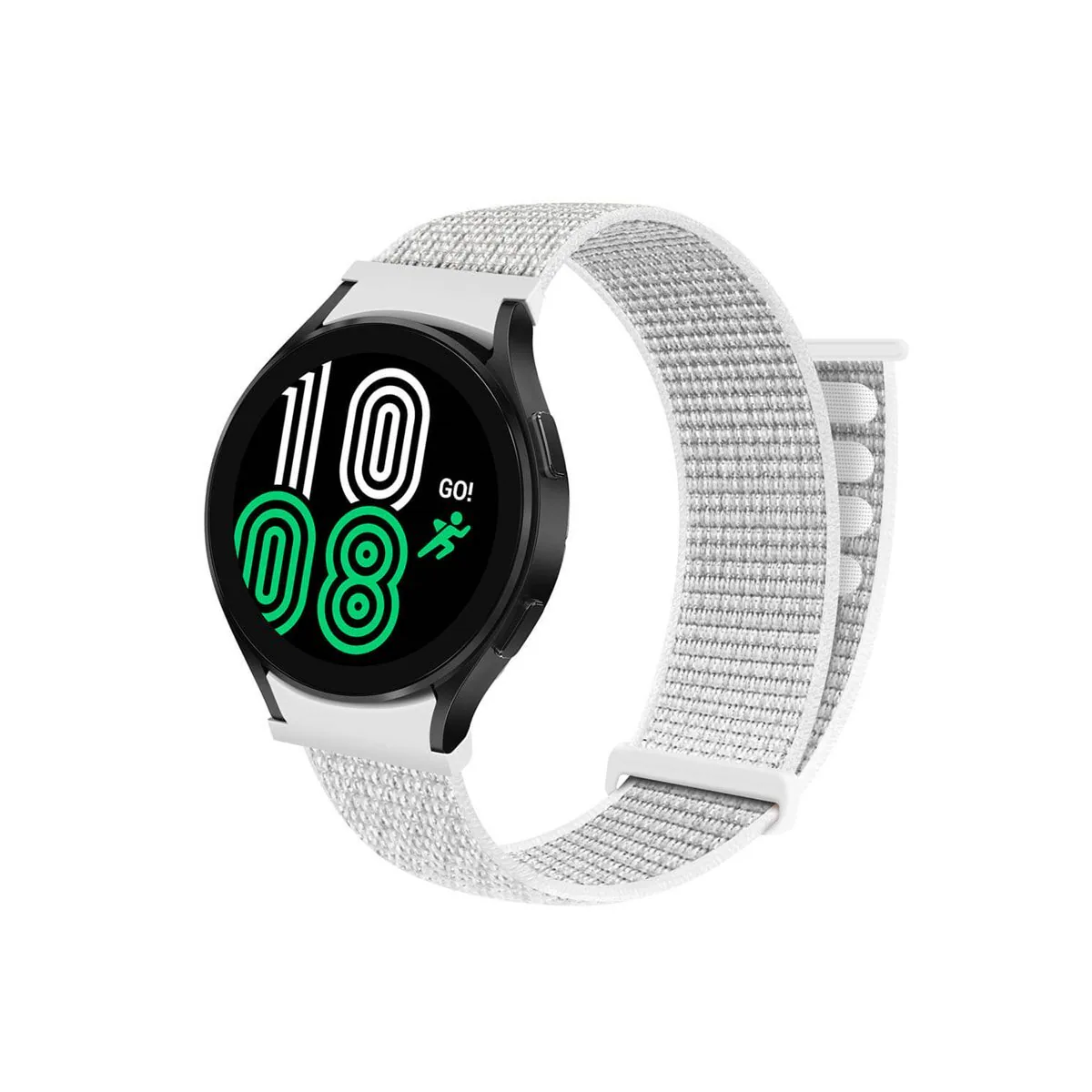 Nylon armbånd No-Gap Samsung Galaxy Watch 4 (40mm) - Summit White