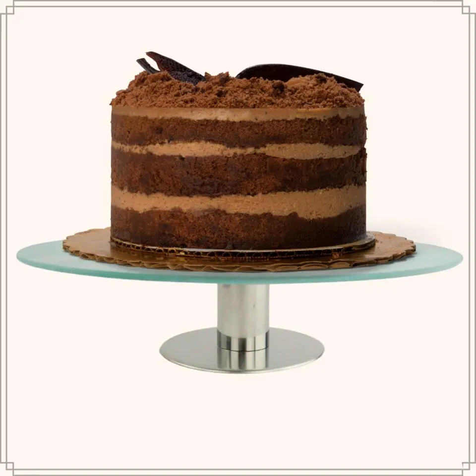 OTIX Taartplateau Luxe Glas Met Voet Draaibaar Taartschaal Taartbord Cake
