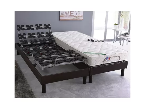 Lot 2 Sommiers relaxation electrique ellipse Dimensions - 2x80 x 200 cm