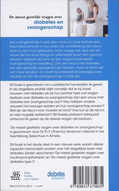 Boek - Meest Gestelde Vragen Over Diabetes en Zwangerschap
