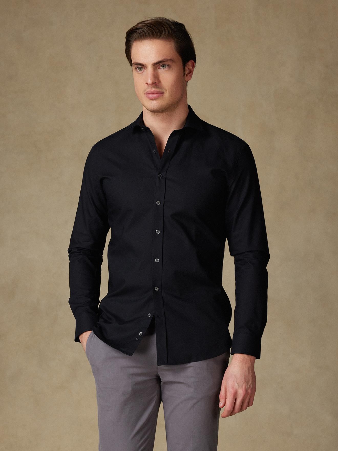 Chemise cintrée Alban noire