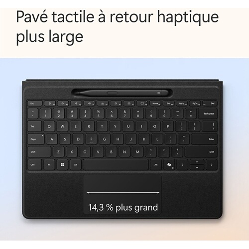 Clavier pour tablette Microsoft Flex pour Surface Pro 13 pouces avec Surface Slim Pen - Noir