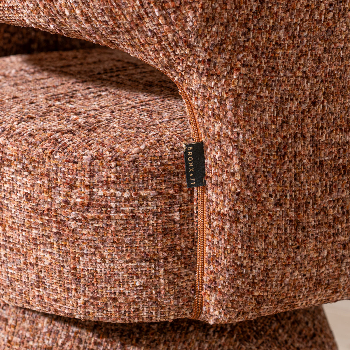 Bronx71 Fauteuil Josh draaibaar chenille koper