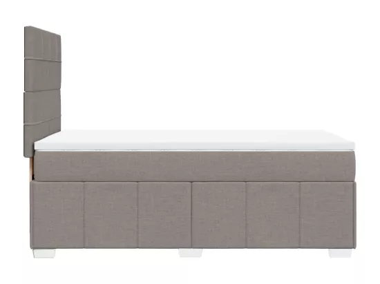 Sommier à lattes de lit avec matelas Taupe 90x190 cm Tissu