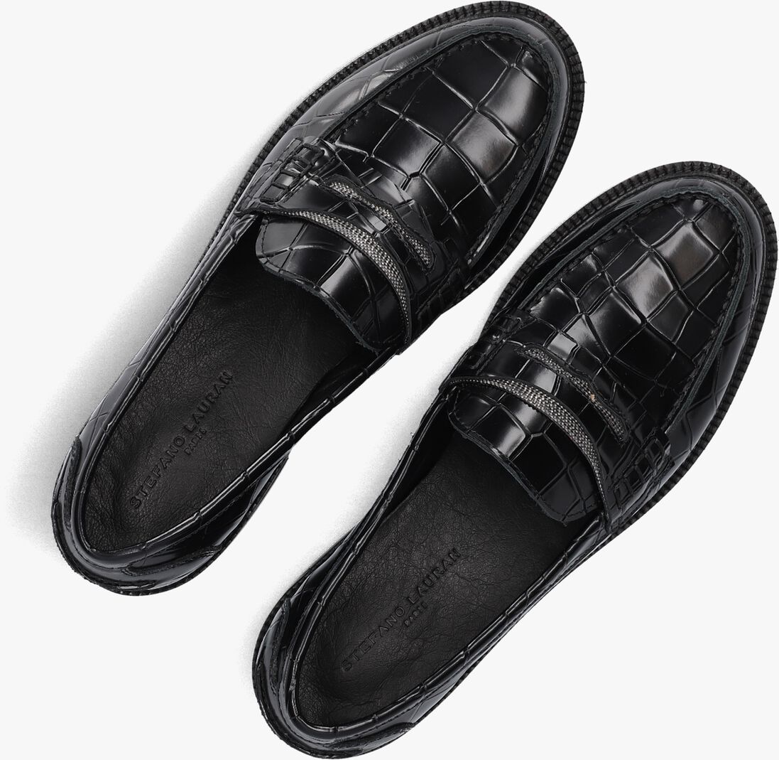 zwarte stefano lauran loafers 12032