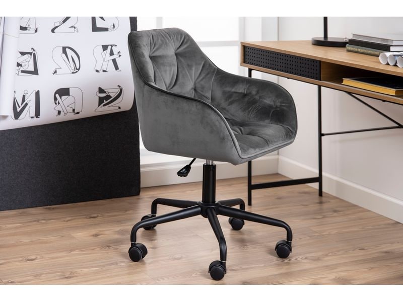 AC Design Bürostuhl Brooke, mit Bremsrollen, Dunkelgrau Schreibtischstuhl