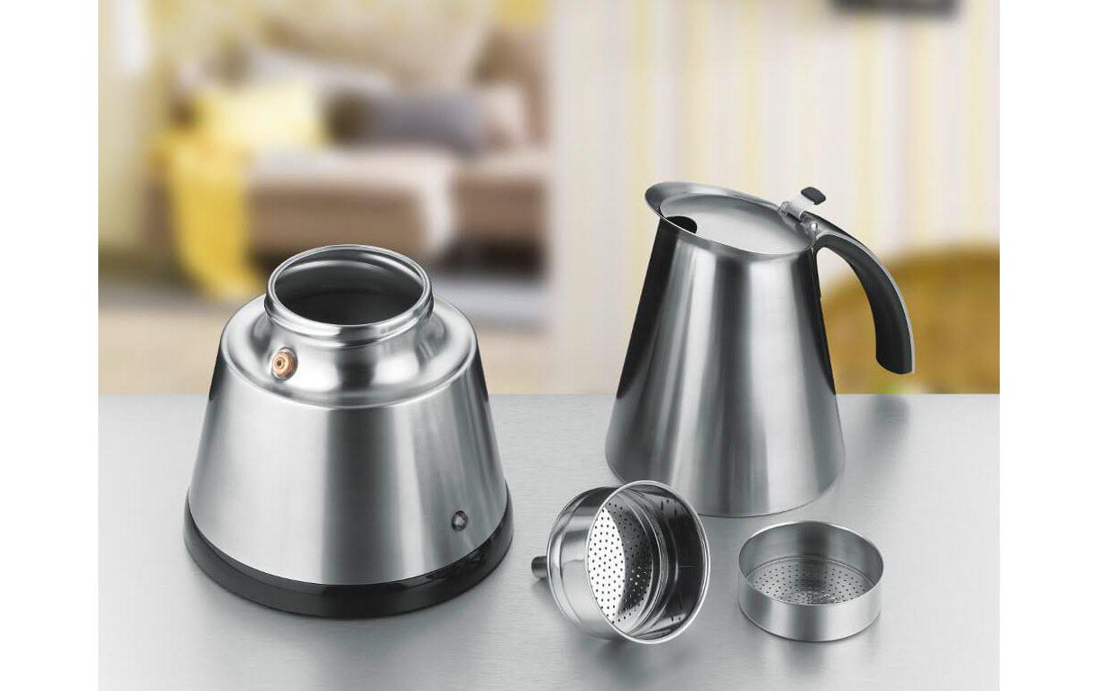 Espressokocher 20.EKO 364/E 4 Tassen, SilberEspressokanne aus Edelstahl