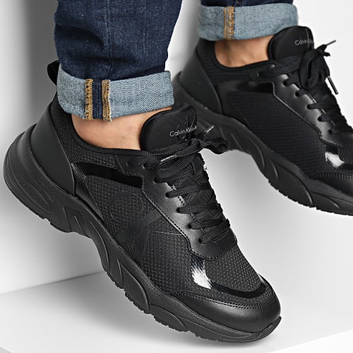 Baskets Retro Tennis Laceup Mesh 0785 Triple Black