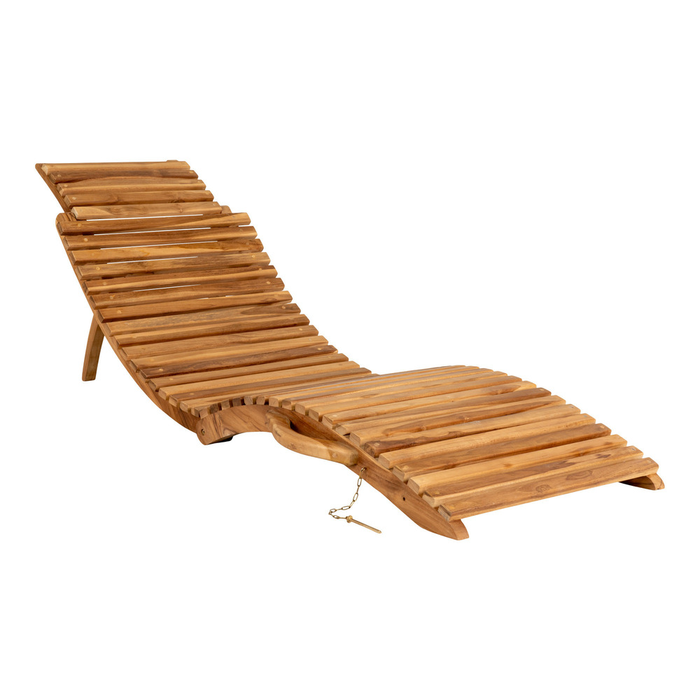 Chaise longue en bois de teck arrieta