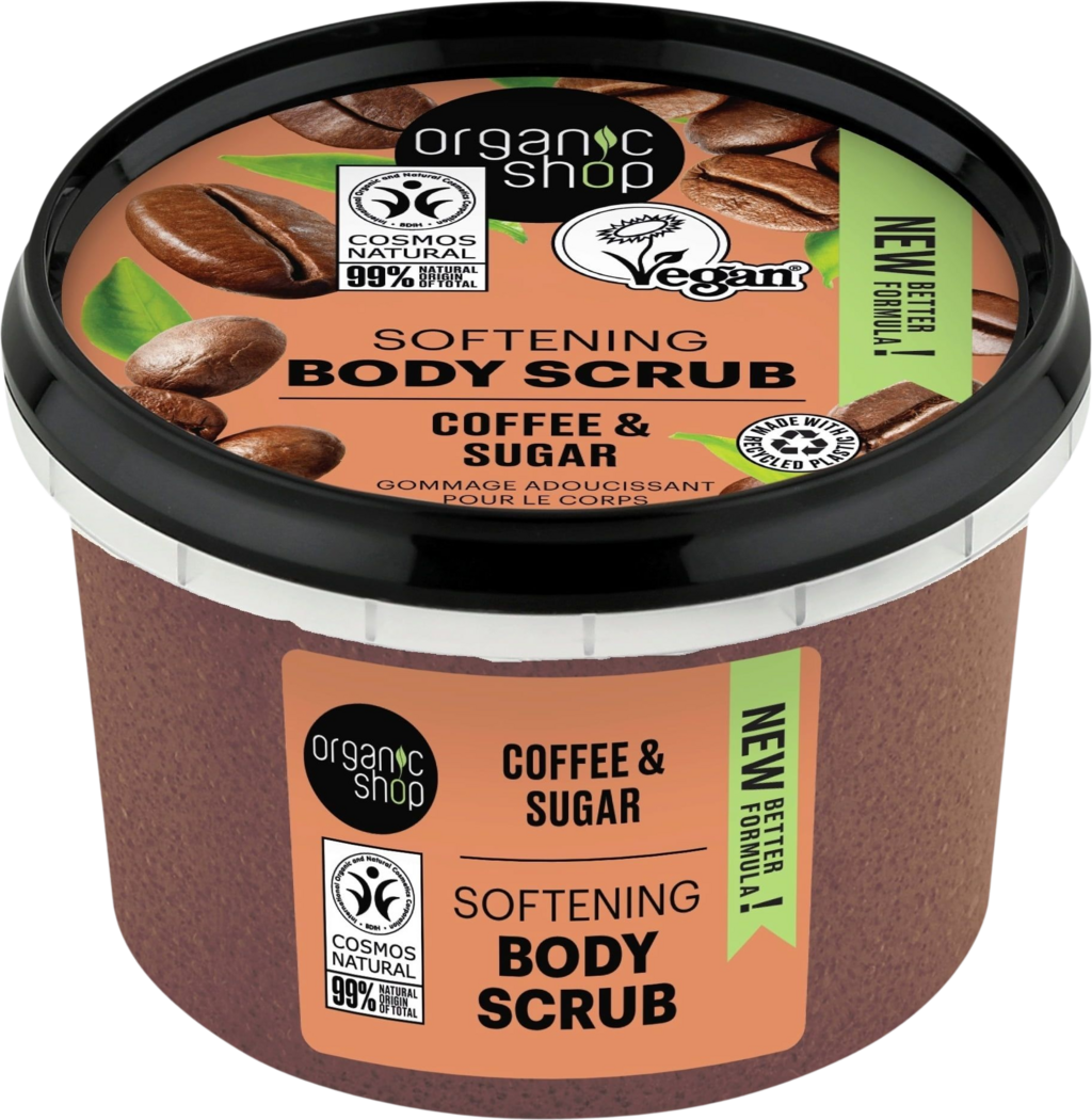 Organic Shop  Softening Body Scrub Coffee & Sugar, 250 ml