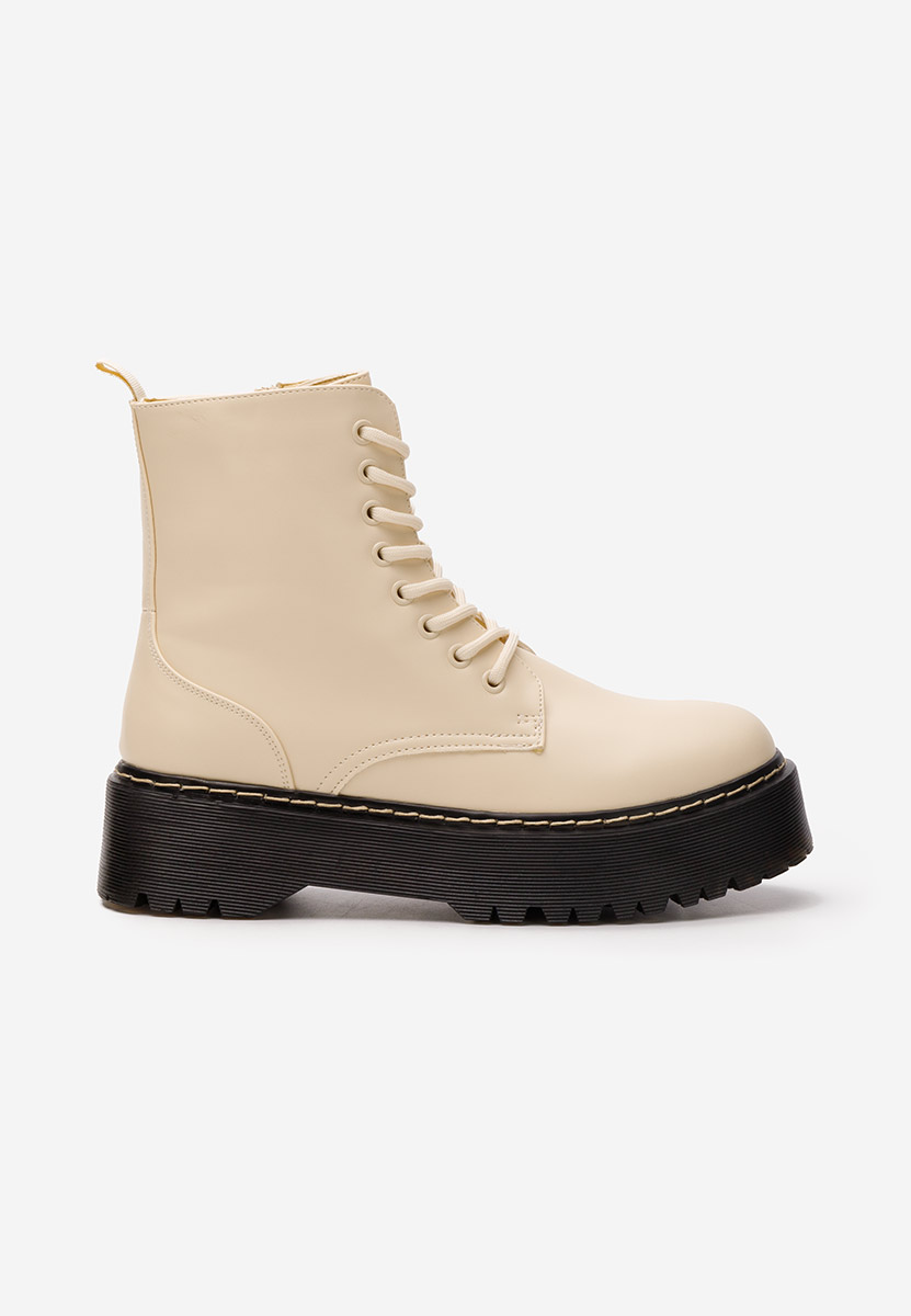 Bottines rangers femme beige Martensa