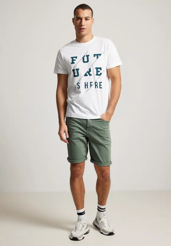 Colored Jeansshorts - dark dust green